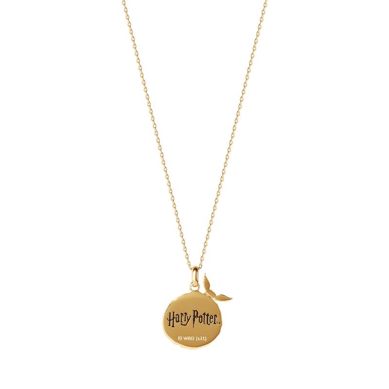 Harry Potter Wizarding World Golden Snitch Initial Gold Plated Pendant Necklace, 18", 4 of 6