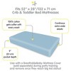 BreathableBaby Cotton Percale Fitted Sheet, For 52" x 28" Crib & Toddler Bed Mattress (2-Pack) Solid - 2 of 4