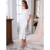 INSPIRE CHIC Women's Off Shoulder Short Sleeve Formal Wedding Mermaid Lace Cocktail Dresses - 2 of 4