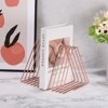 Unique Bargains 11 Slots Metal Wire Triangle Desktop Holder Rack for Vinyl Record Album - 4 of 4
