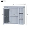 NicBex Bathroom Wall Mount Storage Cabinet Mirror Medicine Cabinet with Shelves - 3 of 4