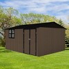 Coolbibila-10Ftx12Ft Storage Sheds, Metal Sheds With Waterproof Roofs And Durable Metal Frame, Tool Sheds With Lockable Doors And Window - 2 of 4