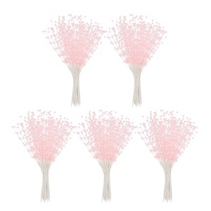 Unique Bargains No Fading Plastic Decorations Pearl String Bouquet 50 Pcs - 1 of 4
