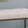Galileo Modern Bench Beige: Christopher Knight Home, Upholstered Entryway Seating, Button-Tufted - 3 of 4
