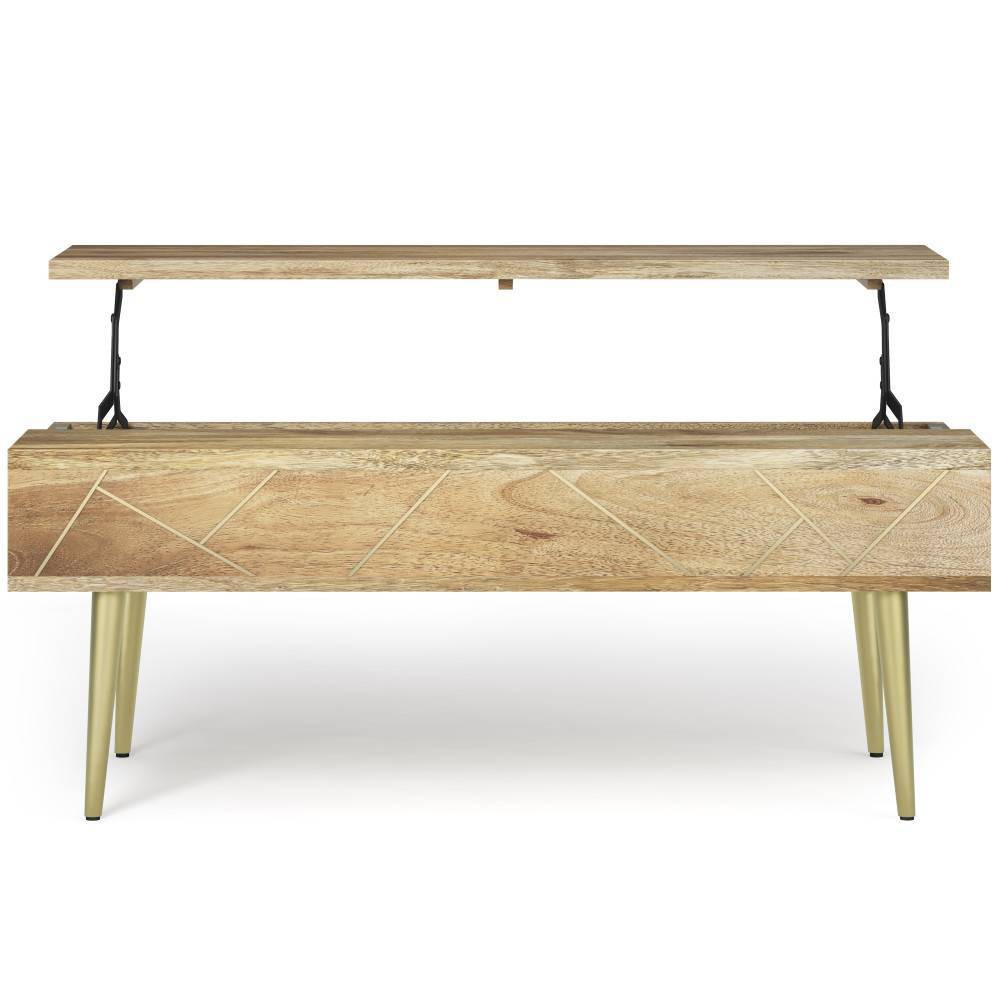 Photos - Dining Table Large Bissell Lift Top Coffee Table Natural - WyndenHall