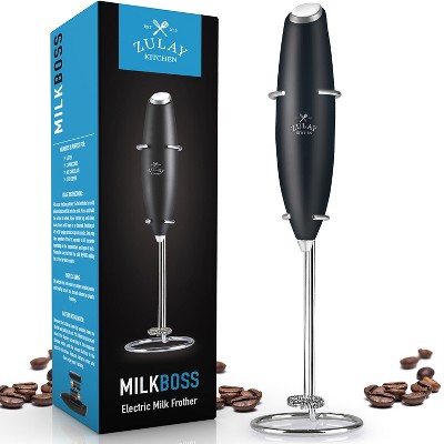 Zulay Kitchen High Powered Milk Frother Handheld Foam Maker for Lattes, Cappuccinos, Matcha, Frappe & More