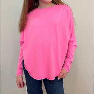 Girl Open-back Long Sleeve Tee - t2love - 1 of 4