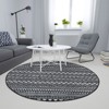 Geometric Rug for Living Room Washable Area Rugs, Non-Slip Bathroom Stain Resistant Floor Carpet - 2 of 4