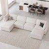 Belffin U-Shaped 6-Seater Chenille Sectional - Modular Sofa with Storage Ottoman & Convertible Design - 3 of 4