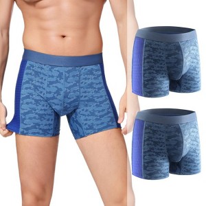 CARER 2-Pack Reusable Men's Incontinence Underwear Washable Leakproof 80ml Absorbency Mens Incontinence Boxer Briefs for Bladder Leakage - 1 of 4