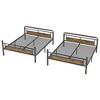 Lycvki Black Metal Industrial Detachable Bunk Bed with Safety Guard Rails for Teens - 3 of 4