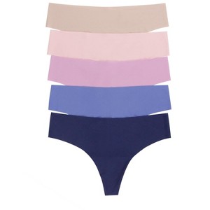 Felina No Show Elastic Free Thong 5-Pack - 1 of 1