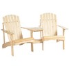 FONTOI Adirondack Chairs, Adirondack Chairs for Two, Outdoor Backyard Chair Set with Table and Umbrella Hole for Garden, Brown, 70"*36.25"*34.25" - 4 of 4