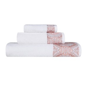 Medallion Cotton Jacquard Towel Set by Blue Nile Mills - 1 of 4