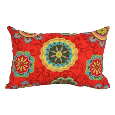 Farrington Terrace Grenadine Rectangular Outdoor Throw Pillows Set