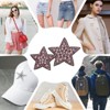 Unique Bargains Iron On Durable DIY Clothing Double Star Rhinestone Patches 2 Pcs - 4 of 4