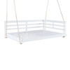 YOOCOZZ Acacia Wood Patio Open-Side Minimalist Design Full Size Porch Swing Bed with Hemp Ropes - 4 of 4