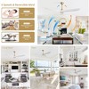 60 Inch Smart Ceiling Fan No Light and Remote/APP/Voice Control Work with Alexa 3 ABS Blades Fan with 3 Downrod 6 Speed Outdoor Indoor Ceiling Fan - 3 of 4