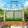 Raised Garden Bed with PE Greenhouse Cover Outdoor Planter Box for Herbs and Vegetables, 48 x 22 x 46 inch - 4 of 4