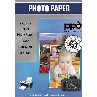PPD Glossy Photo Paper 8.5x14" 50 sheets 180 gsm for Inkjet Printers