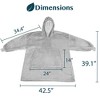 PAVILIA Wearable Blanket Sweatshirt Faux Shearling Lining, Soft Warm Reversible Hoodie, Giant Oversized Fleece Pullover With Pocket - 4 of 4