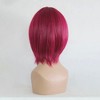 Unique Bargains Women's Bob Wigs 14" Wine Red with Wig Cap - 4 of 4