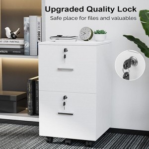 Karl Home 2-Drawer White MDF 15.75in. W Vertical File Cabinet - 1 of 4