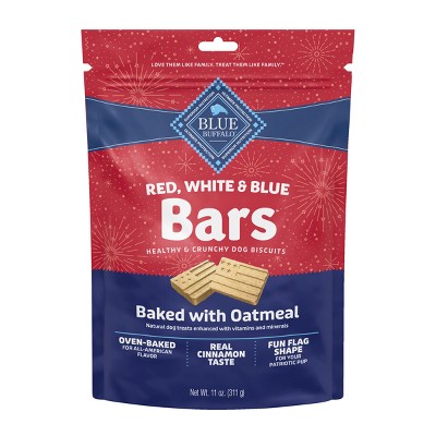 Blue Buffalo Red White and Blue Oatmeal, Pumpkin and Cinnamon Flavor Training Crunchy Dog Treats - 11oz
