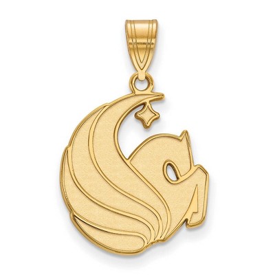 Black Bow Jewelry 14k Yellow Gold Central Florida Knights NCAA Large Pendant