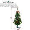 Angel Sar 3ft Green Christmas Tree with Santa Claus Decoration, 129 PVC Branches with Iron Bracket for Tabletop Holiday Decor - 3 of 4