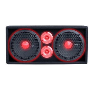 Memphis Audio SRXPE10D4F SRX Pro Dual 10" w/Tweeter FR Enc w/LED - 1 of 4