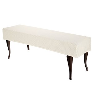 Unique Bargains Stretch Jacquard Checkered Anti-Dust Protecting Dining Chair Slipcovers for 42" - 54" Bench - 1 of 4