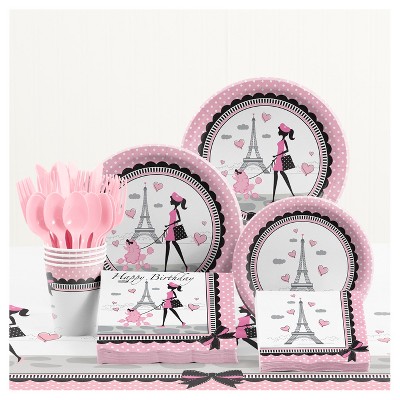Party in Paris Birthday Party Supplies Kit