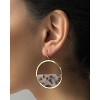 SHINE by Sterling Forever 2.5" Half Circle Resin Dangle Earrings - 2 of 3