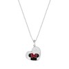 Disney Minnie Mouse Stainless Steel Crystal Heart Necklace - 4 of 4