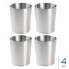 iDesign Set of 4 Stainless Steel Round Bathroom Trash Cans - Brushed - 2 of 4