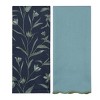 2pk Green Floral and Blue Solid Dish Towels - Bullseye's Playground™ - 2 of 4