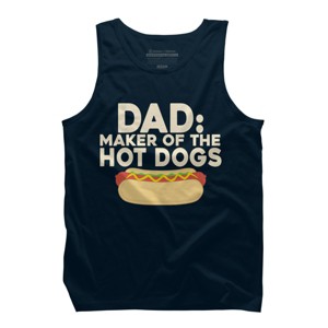 Men's Design By Humans Dad Maker Of The Hotdogs By MeowShop Tank Top - 1 of 2
