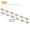 Unique Bargains Brass Bulk Smooth Decoration Rhinestone Chain for Jewelry Making DIY - 3 of 4