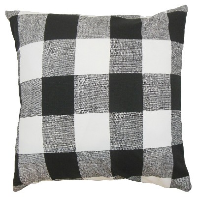 Black Buffalo Check Throw Pillow (18"x18") - The Pillow Collection
