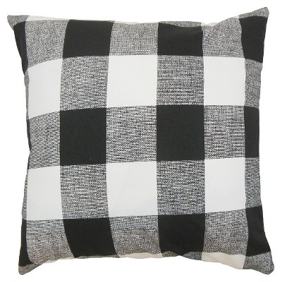 Buffalo Check Throw Pillow Black (20