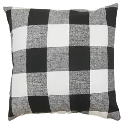 Buffalo Check Throw Pillow Black (20"x20") - The Pillow Collection