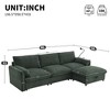 CAVINAS 96.5" L-Shaped Sectional Sofa,4-Seater Cloud Couch Sectional with Storage Ottoman,2 USB Ports and Adjustable Phone Holder - 3 of 4