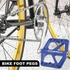 Unique Bargains Nylon Rear Foot Peg Flat Pedal Footrests Fit 9/16 Inch Axles BMX MTB Bicycle Yellow 1 Pair - 3 of 4