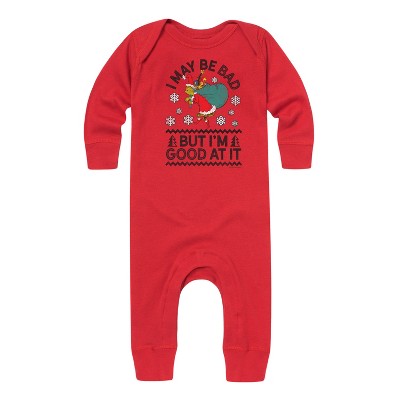 Boys' Dr. Seuss The Grinch Christmas I May Be Bad  - Red - 18 Months
