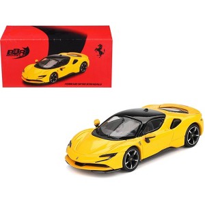 Ferrari SF90 Giallo Modena Yellow with Black Top 1/64 Diecast
