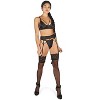 Memoi Women's Meredith Strappy Bra 3 Piece Thong and Garter - 2 of 4