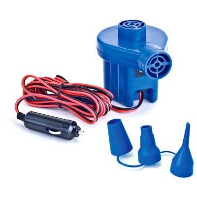 Swimline 19150 12 Volt Pool Inflatables Inflator Electric Air Pump with Nozzles