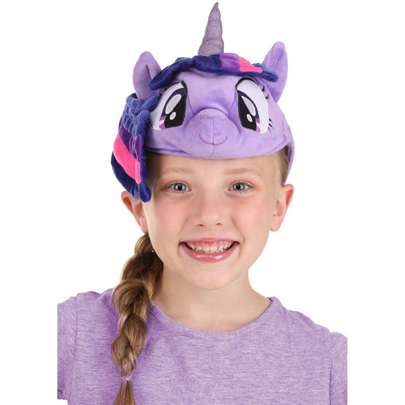 HalloweenCostumes.com One Size Fits Most  Girl  My Little Pony Twilight Sparkle Face Headband, Purple/Pink/Purple, 1 of 8