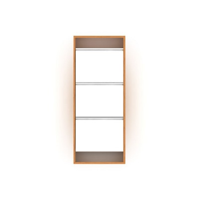 NicBex 3-Tier Shoe Cabinet Modern Freestanding Hidden Narrow Shoe Rack with Wood Frame for Entryway,Hallway